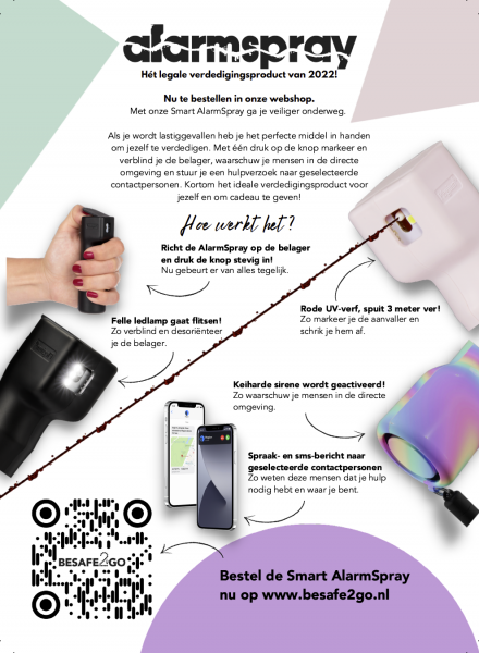 Alternatief voor pepperspray alarmspray van Plegium